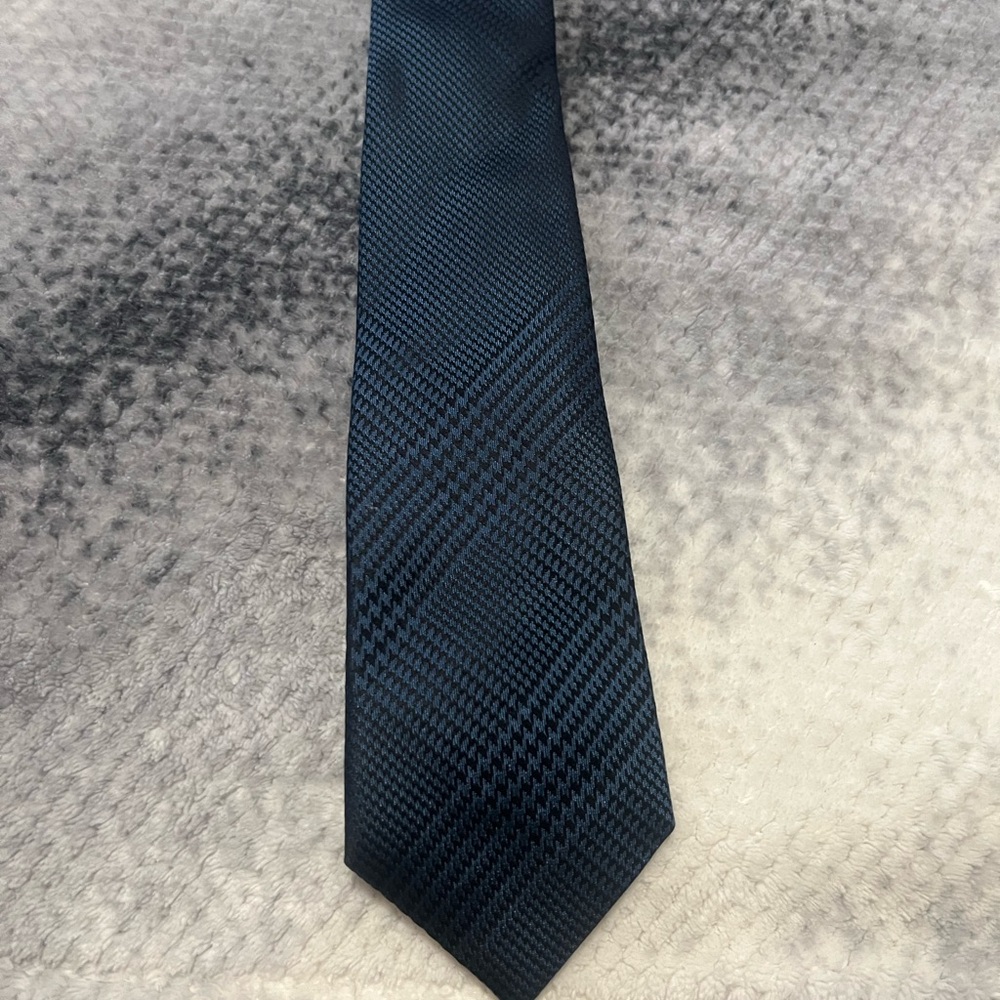 Burberry Dark Blue Textured Tie